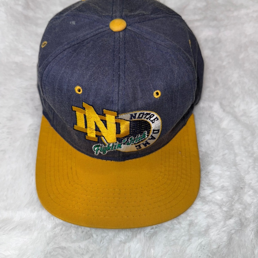 Vintage Notre Dame Fighting Irish Starter Snapback‎ Hat Cap Mens